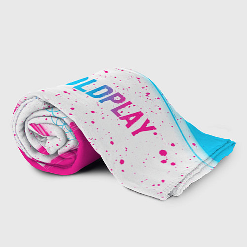 Плед Coldplay neon gradient style по-горизонтали / 3D-Велсофт – фото 2