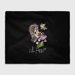 Плед флисовый Lil Peep рэпер, цвет: 3D-велсофт