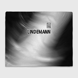 Плед флисовый Lindemann glitch на светлом фоне посередине, цвет: 3D-велсофт