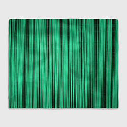 Плед флисовый Абстракция полосы зелёные, цвет: 3D-велсофт