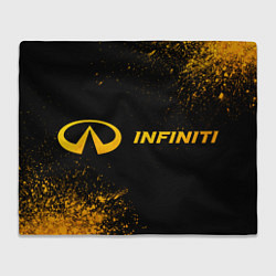 Плед флисовый Infiniti - gold gradient по-горизонтали, цвет: 3D-велсофт