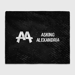 Плед флисовый Asking Alexandria glitch на темном фоне по-горизон, цвет: 3D-велсофт