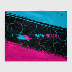 Плед флисовый Papa Roach - neon gradient по-горизонтали, цвет: 3D-велсофт