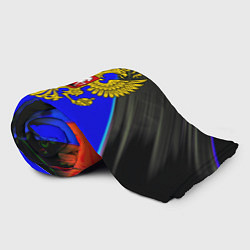 Плед флисовый Герб РФ патриотический стиль, цвет: 3D-велсофт — фото 2