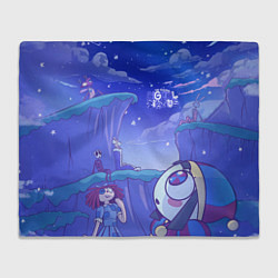 Плед флисовый The Amazing Digital Circus night, цвет: 3D-велсофт