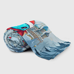 Плед флисовый Снежный дракон праздника, цвет: 3D-велсофт — фото 2