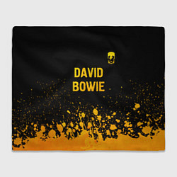 Плед флисовый David Bowie - gold gradient посередине, цвет: 3D-велсофт