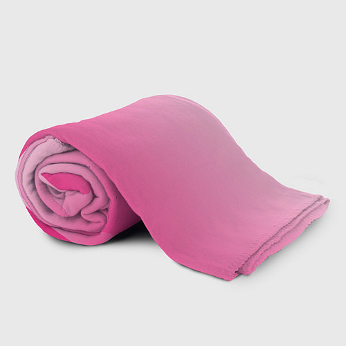 Плед Бело-розовый градиент / 3D-Велсофт – фото 2