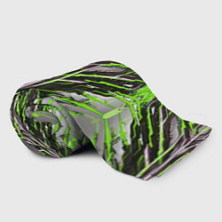 Плед флисовый Киберпанк доспех зелёный, цвет: 3D-велсофт — фото 2