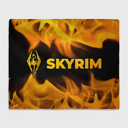 Плед флисовый Skyrim - gold gradient по-горизонтали, цвет: 3D-велсофт