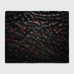 Плед флисовый Трещины черные, цвет: 3D-велсофт