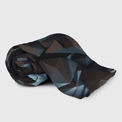 Плед флисовый Черная геометрическая абстракция - объемные грани, цвет: 3D-велсофт — фото 2