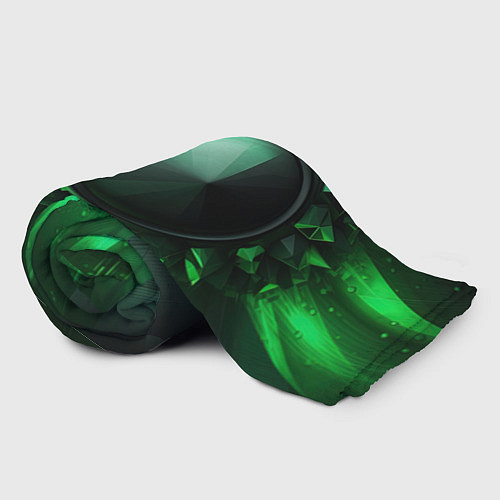 Плед Искусство зеленой абстракции / 3D-Велсофт – фото 2