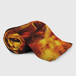 Плед флисовый Роберт Оппенгеймер и бомба, цвет: 3D-велсофт — фото 2