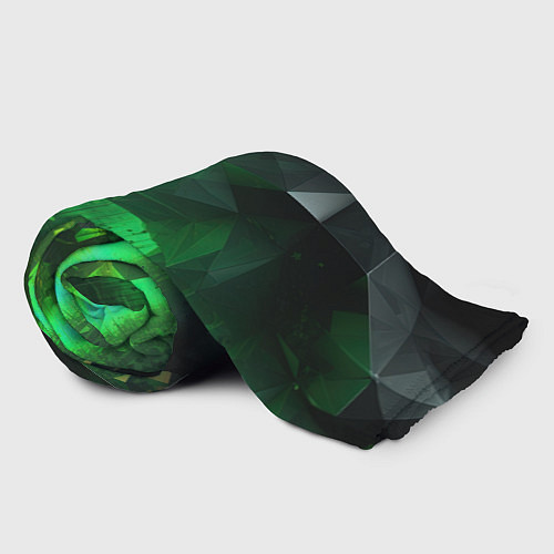 Плед Трехмерность зеленой фигуры / 3D-Велсофт – фото 2