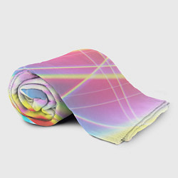 Плед флисовый Хаотичные неоновые линии, цвет: 3D-велсофт — фото 2