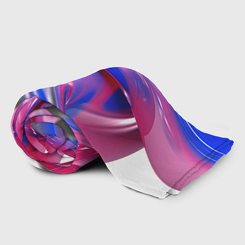 Плед Вязкая абстракция в фиолетовых оттенках / 3D-Велсофт – фото 2