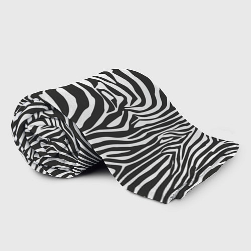 Плед Шкура зебры черно - белая графика / 3D-Велсофт – фото 2