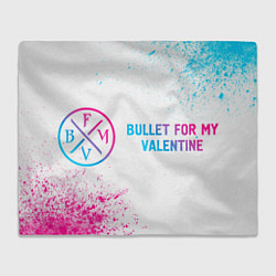 Плед флисовый Bullet For My Valentine neon gradient style по-гор, цвет: 3D-велсофт