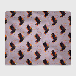Плед флисовый Орел и линии, цвет: 3D-велсофт