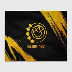 Плед флисовый Blink 182 - gold gradient, цвет: 3D-велсофт