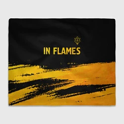 Плед флисовый In Flames - gold gradient посередине, цвет: 3D-велсофт