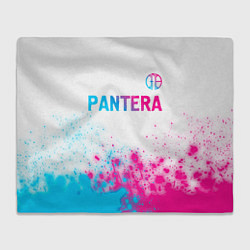 Плед флисовый Pantera neon gradient style посередине, цвет: 3D-велсофт