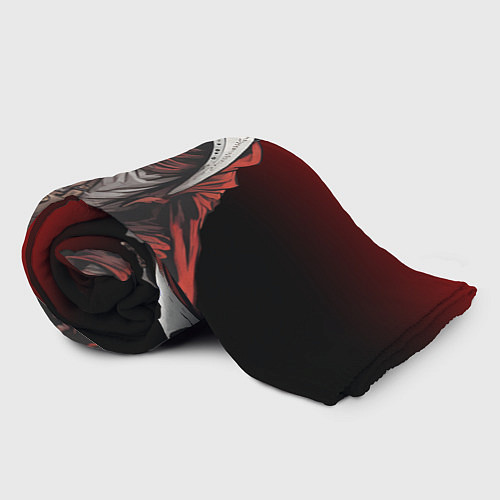 Плед Чумной доктор и чёрно-красный градиент / 3D-Велсофт – фото 2