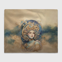 Плед флисовый Ретро иллюстрация богини, цвет: 3D-велсофт