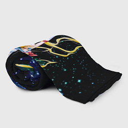 Плед флисовый Сейлор Мун - космос, цвет: 3D-велсофт — фото 2