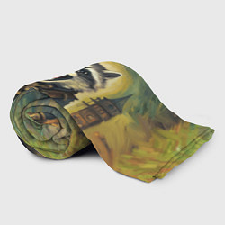 Плед флисовый Крик стимпанк енота, цвет: 3D-велсофт — фото 2