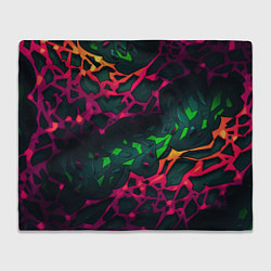 Плед флисовый Яркая абстракция в стиле камуфляжа, цвет: 3D-велсофт