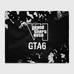 Плед флисовый GTA6 glitch на темном фоне, цвет: 3D-велсофт
