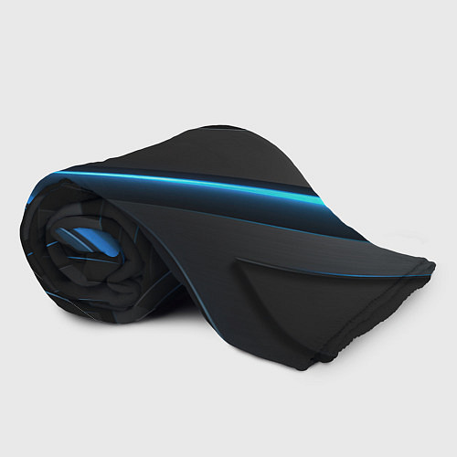 Плед Blue black neon / 3D-Велсофт – фото 2