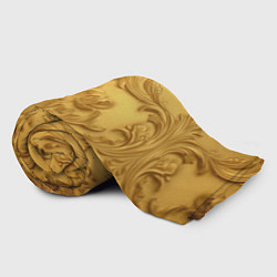 Плед флисовый Золото объемные узоры, цвет: 3D-велсофт — фото 2