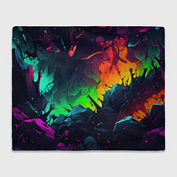 Плед флисовый Яркие пятна абстракции, цвет: 3D-велсофт