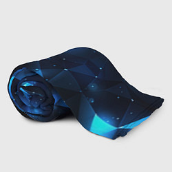 Плед флисовый Синяя геометрическая абстракция, цвет: 3D-велсофт — фото 2