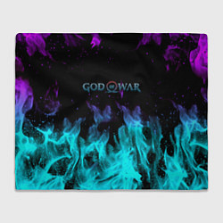 Плед флисовый God of war неоновый шторм, цвет: 3D-велсофт