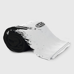 Плед флисовый Juventus black sport texture, цвет: 3D-велсофт — фото 2