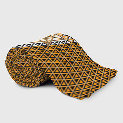 Плед флисовый Жёлтые и чёрные треугольники, цвет: 3D-велсофт — фото 2