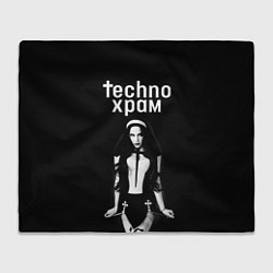 Плед флисовый Techno храм дерзкая монашка, цвет: 3D-велсофт