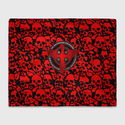 Плед флисовый Thirty Seconds to Mars skull pattern, цвет: 3D-велсофт