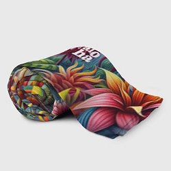 Плед флисовый Гавайские тропические цветы - алоха, цвет: 3D-велсофт — фото 2