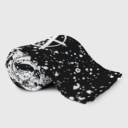 Плед флисовый Анархия краски черно-белые, цвет: 3D-велсофт — фото 2
