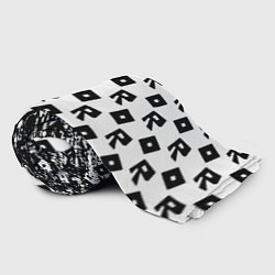Плед флисовый Roblox pattern game black, цвет: 3D-велсофт — фото 2