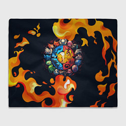 Плед флисовый Символы покемона, цвет: 3D-велсофт