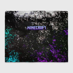 Плед Minecraft брызги красок неон