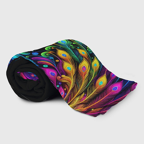 Плед Neon peacock - art / 3D-Велсофт – фото 2