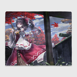 Плед флисовый Touhou Project Рейму Autumn, цвет: 3D-велсофт