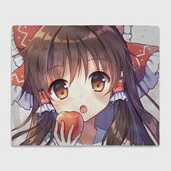 Плед флисовый Touhou Project Рейму яблоко, цвет: 3D-велсофт